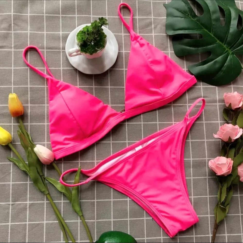 🆕Mallory Neon Pink Cheekie Bikini Bottoms - Picture 4 of 6